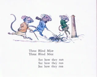 Tre blinde mus, tre blinde mus, se, hvordan de løber